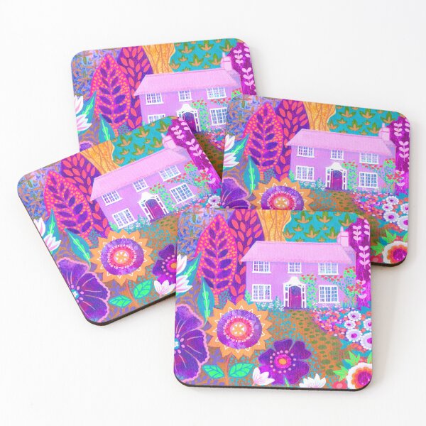 Item preview, Purple Cottage nestled in a magical garden. designed and sold by Jess Stride.