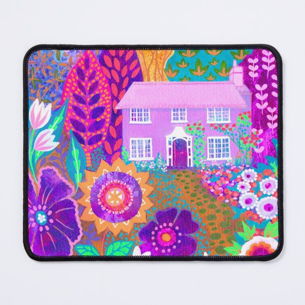 Item preview, Purple Cottage nestled in a magical garden. designed and sold by Jess Stride.