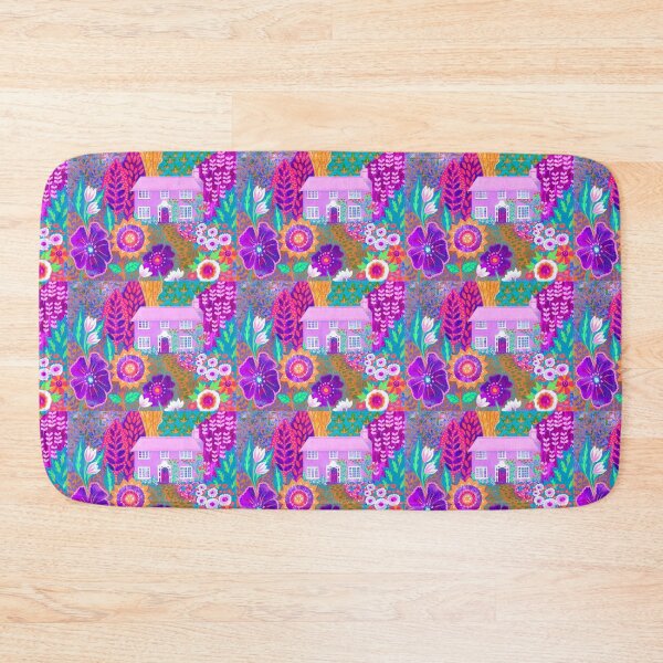 Item preview, Purple Cottage nestled in a magical garden. designed and sold by Jess Stride.