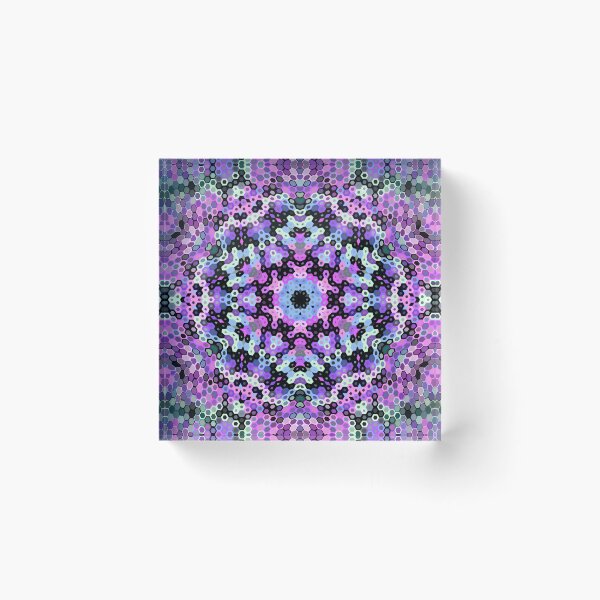 Item preview, Hex Mandala Purple Pink and Blue designed and sold by WormholeOrbital.