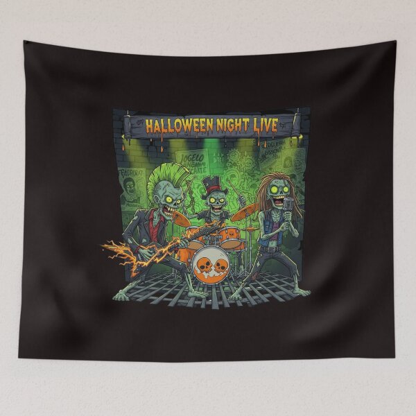 Item preview, Zombie Rock Band – Halloween Night Live Horror Music Design designed and sold by reeccou.