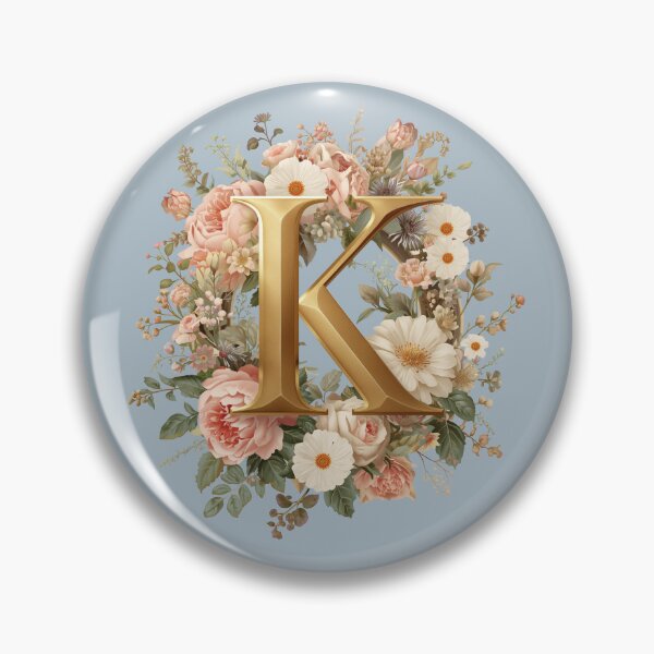 Artikelvorschau, Florales Monogramm Buchstabe K Wandkunst – Eleganter goldener Buchstabe K mit Rosen und Pfingstrosen | Personalisiertes Hochzeitsgeschenk, Kinderzimmerdeko, Femininer botanischer Buchstabe K Druck entworfen und verkauft von AmenAlways.