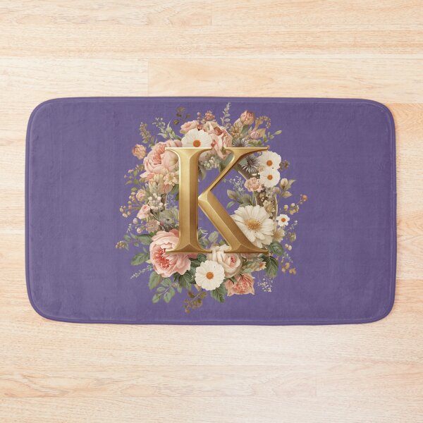 Item preview, Floral Monogram Letter K Wall Art – Elegant Gold Initial K with Roses & Peonies | Personalized Wedding Gift, Nursery Decor, Feminine Botanical Initial K Print designed and sold by AmenAlways.
