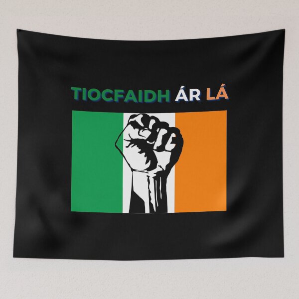 Item preview, Tiocfaidh R L - Irish Flag Green White Orange Raised Fist Our Day Will Come designed and sold by KristinFahren.