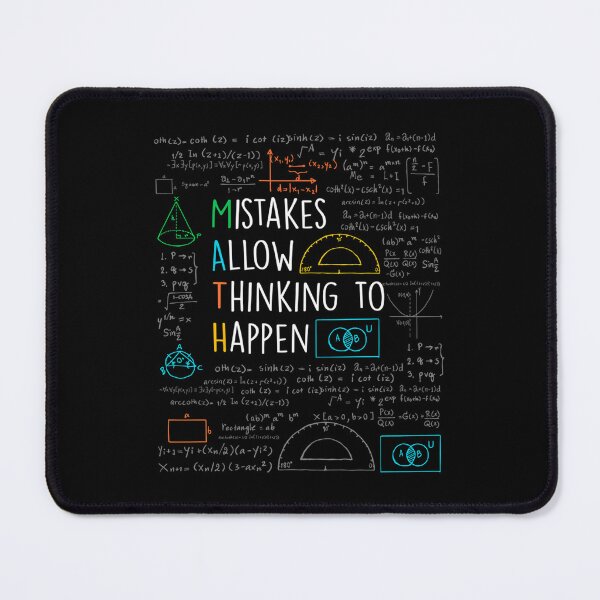 Item preview, Mistakes Allow Thinking To Happen - Math Teacher Quotes Funny Maths designed and sold by KristinFahren.