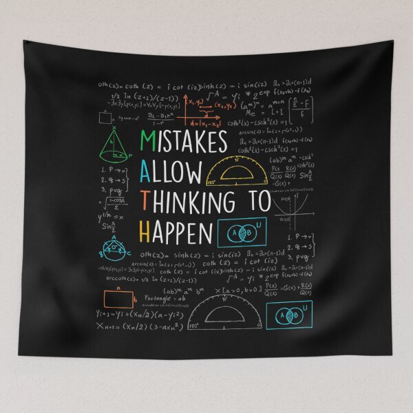Item preview, Mistakes Allow Thinking To Happen - Math Teacher Quotes Funny Maths designed and sold by KristinFahren.