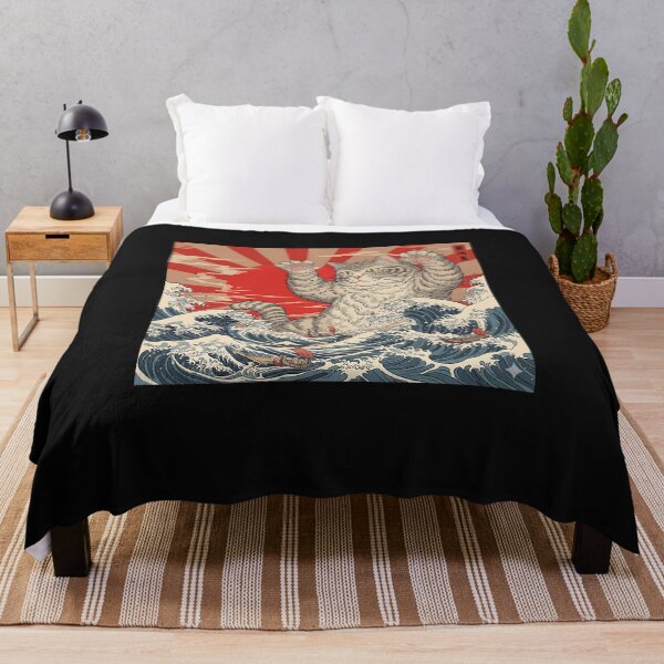 Item preview, Catzilla Cat Japanese Art Funny Cat Gifts For Men Women Kid designed and sold by cawtoon.