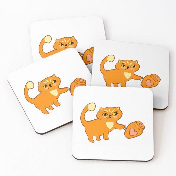 Item preview, Kawaii ginger Persian cat tipping vase designed and sold by BritishDelights.