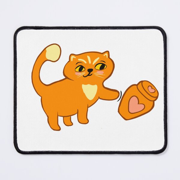 Item preview, Kawaii ginger Persian cat tipping vase designed and sold by BritishDelights.