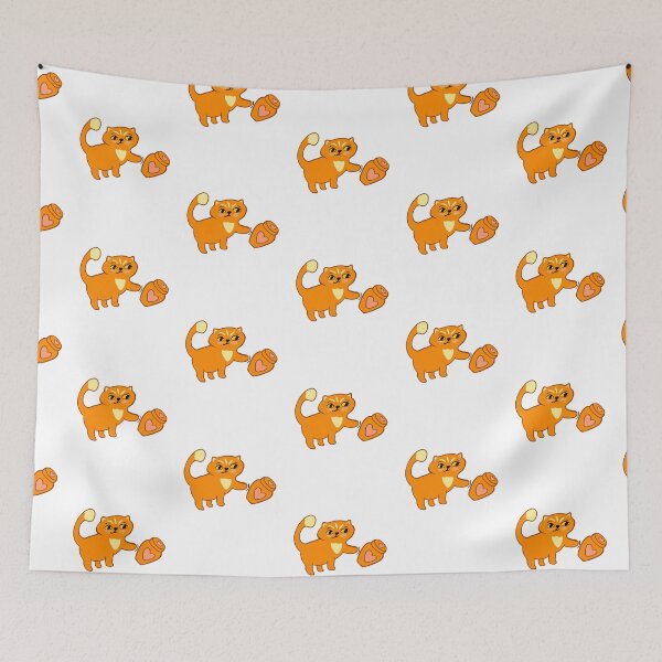 Item preview, Kawaii ginger Persian cat tipping vase designed and sold by BritishDelights.