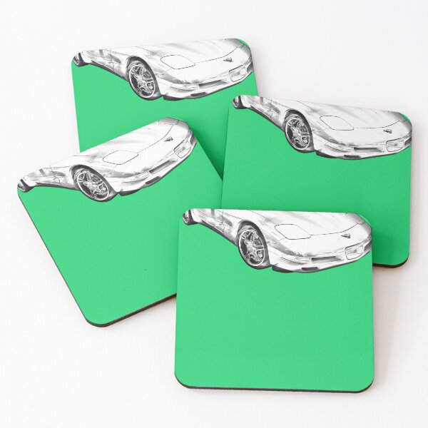Item preview, C5-Corvette-Convertible-Muscle-Car-Illustration designed and sold by EviKiefer.