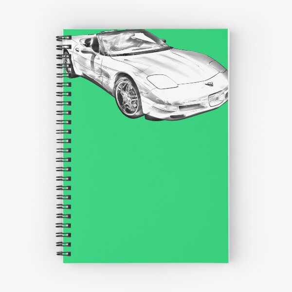 Item preview, C5-Corvette-Convertible-Muscle-Car-Illustration designed and sold by EviKiefer.