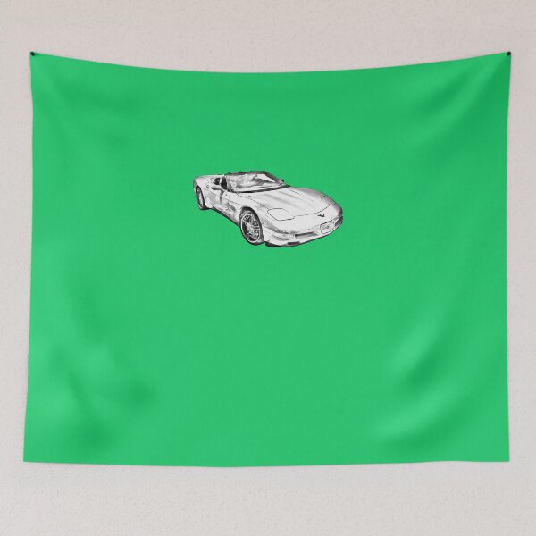 Item preview, C5-Corvette-Convertible-Muscle-Car-Illustration designed and sold by EviKiefer.
