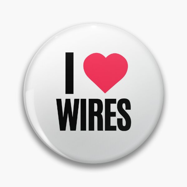 Item preview, I heart WIRES - Badge design designed and sold by ProtectWIRES.