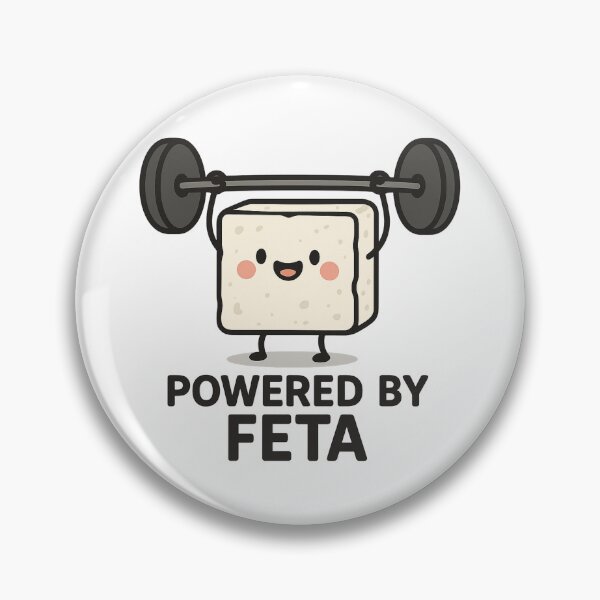 Item preview, Powered by Feta – Funny Greek Food Pun designed and sold by MellowPeach.