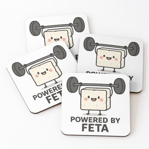 Item preview, Powered by Feta – Funny Greek Food Pun designed and sold by MellowPeach.