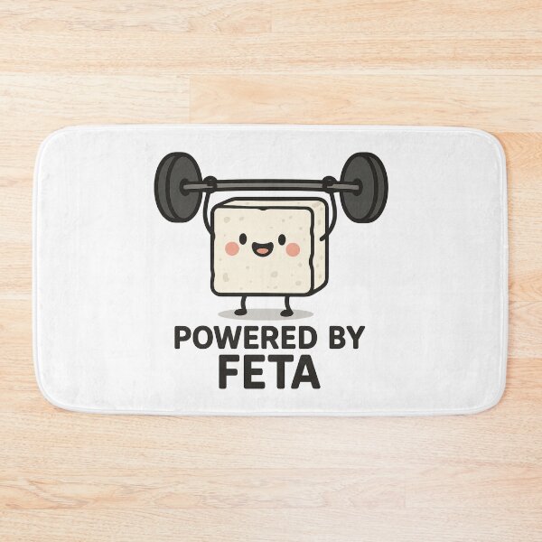 Item preview, Powered by Feta – Funny Greek Food Pun designed and sold by MellowPeach.
