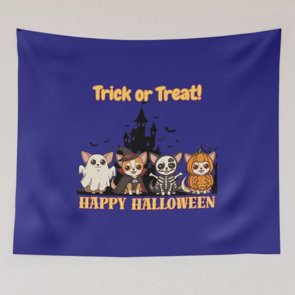 Item preview, Spooky Chihuahua Halloween Costumes Art Print Gift designed and sold by FunnyPetTeesJP.