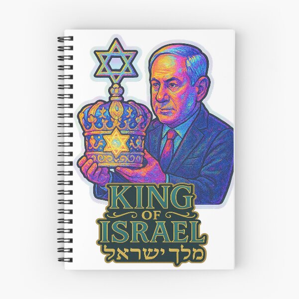 Item preview, Stand With Israel - Benjamin Netanyahu Bibi  King Of Israel - Judaica - Jewish Pride Art designed and sold by YG - YiddisheGesheft.