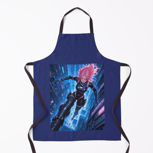 Item preview, Cyberpunk anime girl running in the city designed and sold by Planet Utoppia.