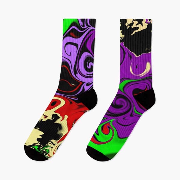 Item preview, Halloween purple and green swirling liquid art designed and sold by BritishDelights.