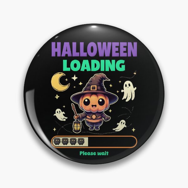Item preview, Halloween Loading – Cute Pumpkin Witch designed and sold by MajeStreet.