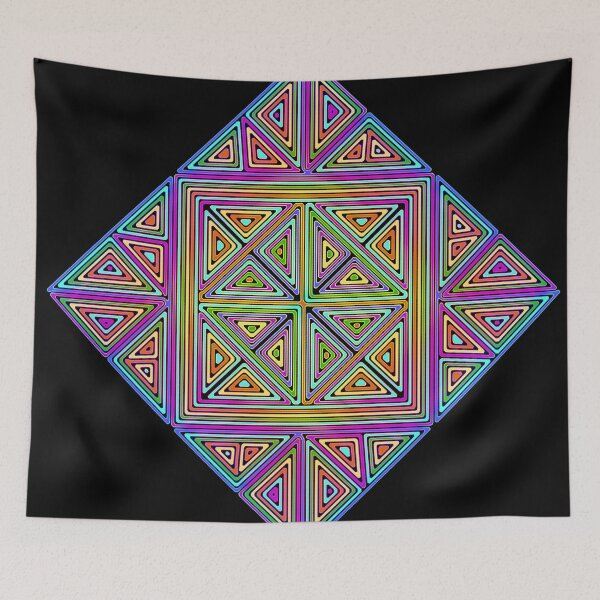 Item preview, colorful abstract geometric design 3 designed and sold by chambergambit.