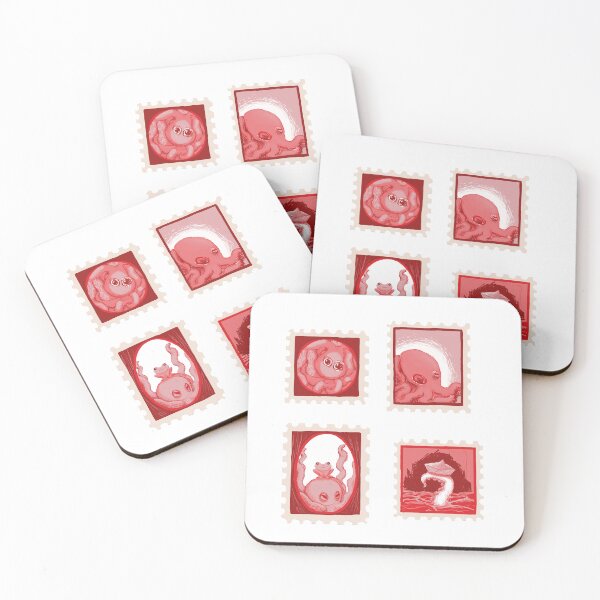 Item preview, Octopus stamps designed and sold by neelyane.