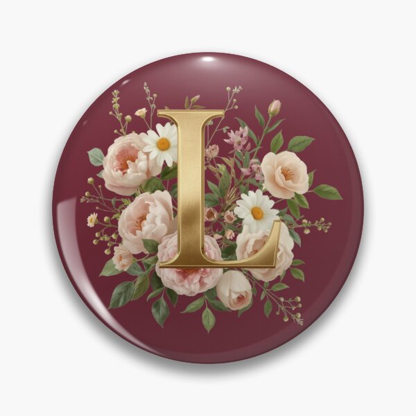 Item preview, Floral Monogram Letter L Wall Art – Elegant Gold Initial L with Roses & Peonies | Personalized Wedding Gift, Nursery Decor, Feminine Botanical Initial L Print designed and sold by AmenAlways.