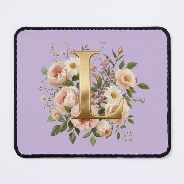 Item preview, Floral Monogram Letter L Wall Art – Elegant Gold Initial L with Roses & Peonies | Personalized Wedding Gift, Nursery Decor, Feminine Botanical Initial L Print designed and sold by AmenAlways.