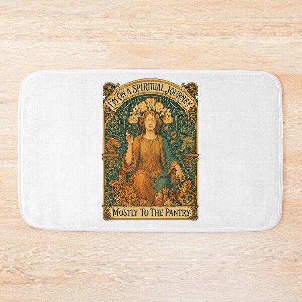 Item preview, Estoy en un viaje espiritual. Camiseta Art Nouveau "Principalmente a la Despensa" | Humor Meditativo Gastronómico designed and sold by MySpiritTravels.