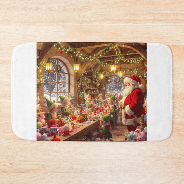 Item preview, Santa’s Elves at Christmas in the Workshop Making Toys designed and sold by acceleratorhams.