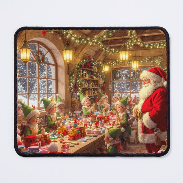 Item preview, Santa’s Elves at Christmas in the Workshop Making Toys designed and sold by acceleratorhams.