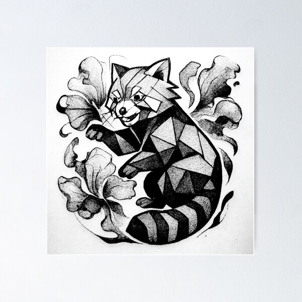 Item preview, Red Panda and flowers designed and sold by Helios Be. Lavsh.