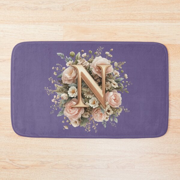 Item preview, Floral Monogram Letter N Wall Art – Elegant Gold Initial N with Roses & Peonies | Personalized Wedding Gift, Nursery Decor, Feminine Botanical Initial N Print designed and sold by AmenAlways.