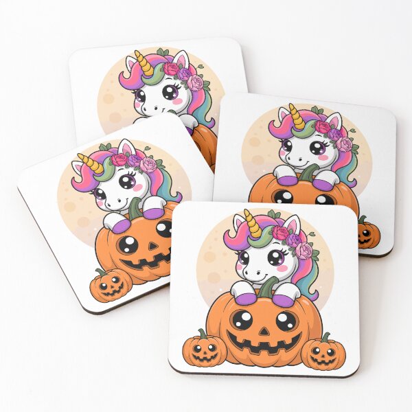 Item preview, Cute Unicorn Halloween Pumpkin Kawaii designed and sold by styleonestaa.