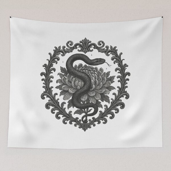 Item preview, Serpent & Chrysanthemum designed and sold by Retrics Studio.