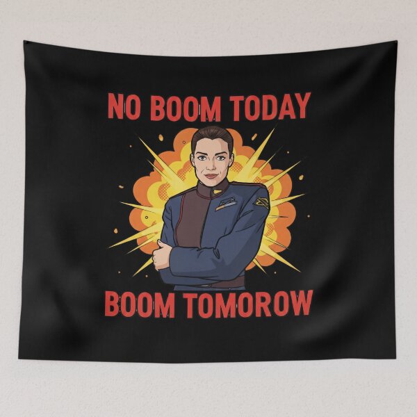 Item preview, Space Commander Quote – “No Boom Today, Boom Tomorrow” Comic-Style Sci-Fi designed and sold by Fenay Designs.