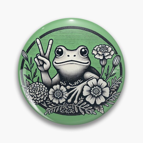 Item preview, Peace Frog Retro Hippie Boho Nature Love Harmony Design designed and sold by FrictionMaxxing.