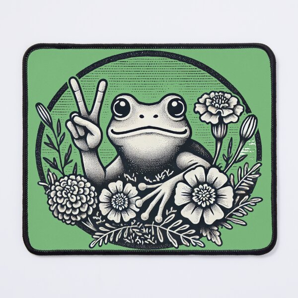 Item preview, Peace Frog Retro Hippie Boho Nature Love Harmony Design designed and sold by FrictionMaxxing.