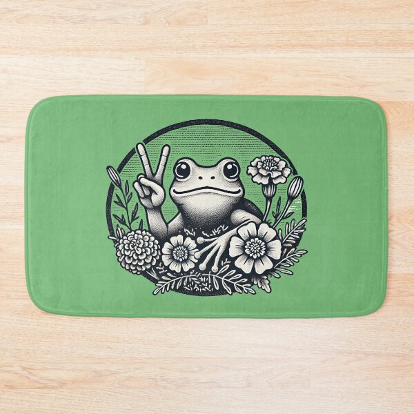 Item preview, Peace Frog Retro Hippie Boho Nature Love Harmony Design designed and sold by FrictionMaxxing.