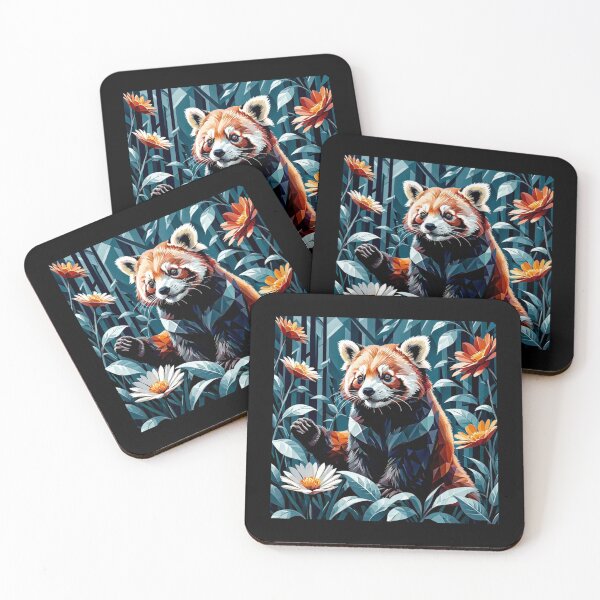 Item preview, Red Panda and flowers #2 designed and sold by Helios Be. Lavsh.