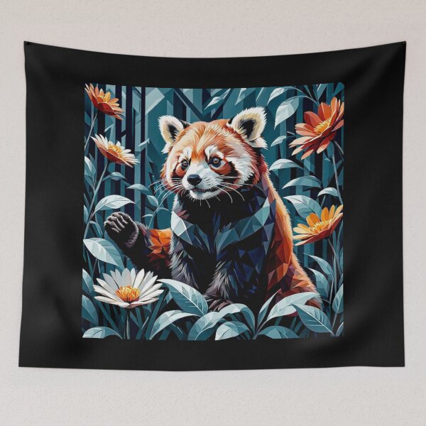 Item preview, Red Panda and flowers #2 designed and sold by Helios Be. Lavsh.