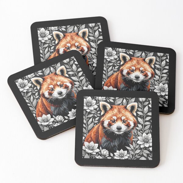 Item preview, Red Panda and flowers #3 designed and sold by Helios Be. Lavsh.