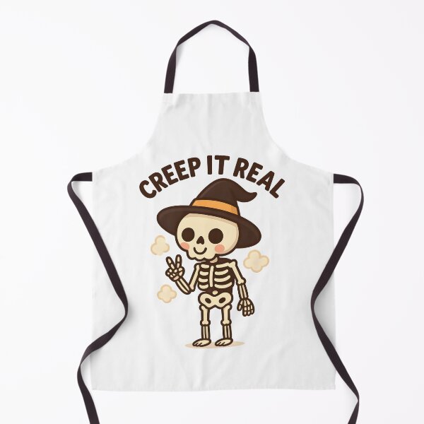 Artikelvorschau, Creep it Real – Lustiges Kawaii Skelett Halloween Design entworfen und verkauft von Cat & Coffee Studio.