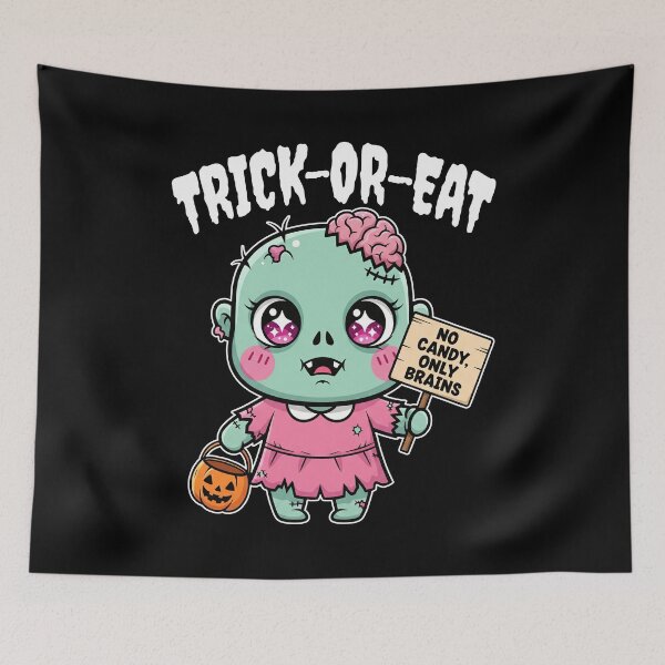 Item preview, TRICK OR EAT - ZOMBIE HALLOWEEN designed and sold by KEF Custom.