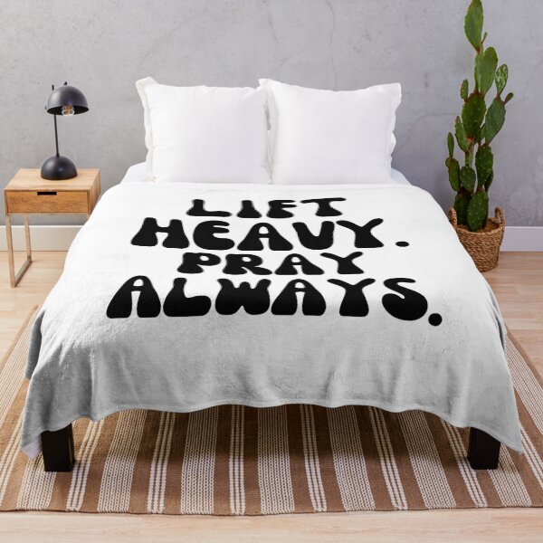 Item preview, Lift Heavy Pray Always Christian strength training groovy designed and sold by snowry.