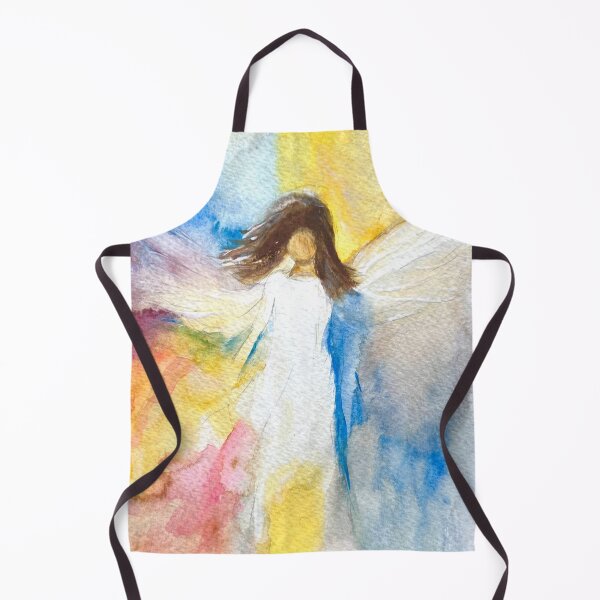 Artikelvorschau, Regenbogen Engel Aquarell Malerei spirituelle Schutzkunst, himmlisch entworfen und verkauft von Artbymonika.