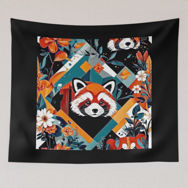 Item preview, Red Panda and flowers #5 designed and sold by Helios Be. Lavsh.