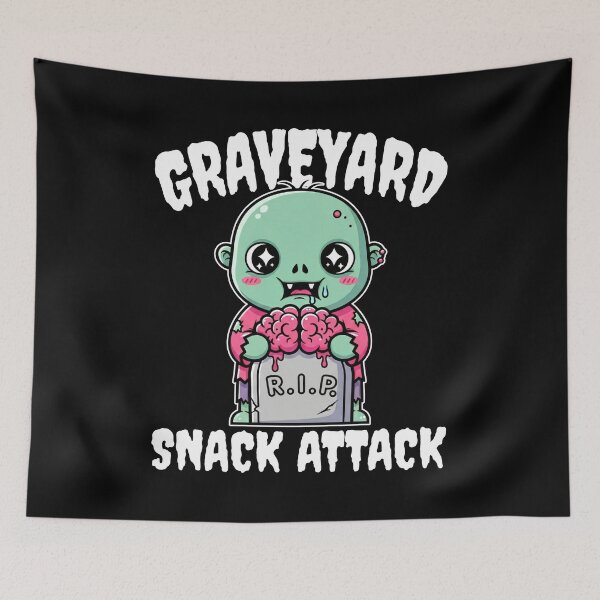 Item preview, GRAVEYARD SNACK ATTACK - ZOMBIE HALLOWEEN designed and sold by KEF Custom.
